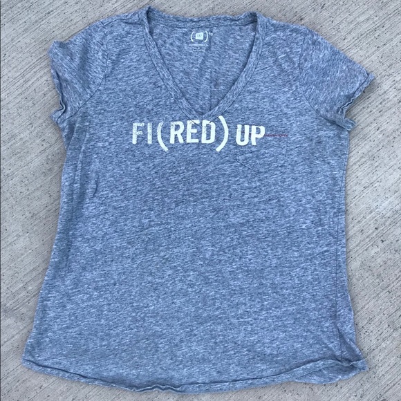 GAP Tops - 2/$15 - GAP FI(RED) UP T-shirt, non-profit T-shirt